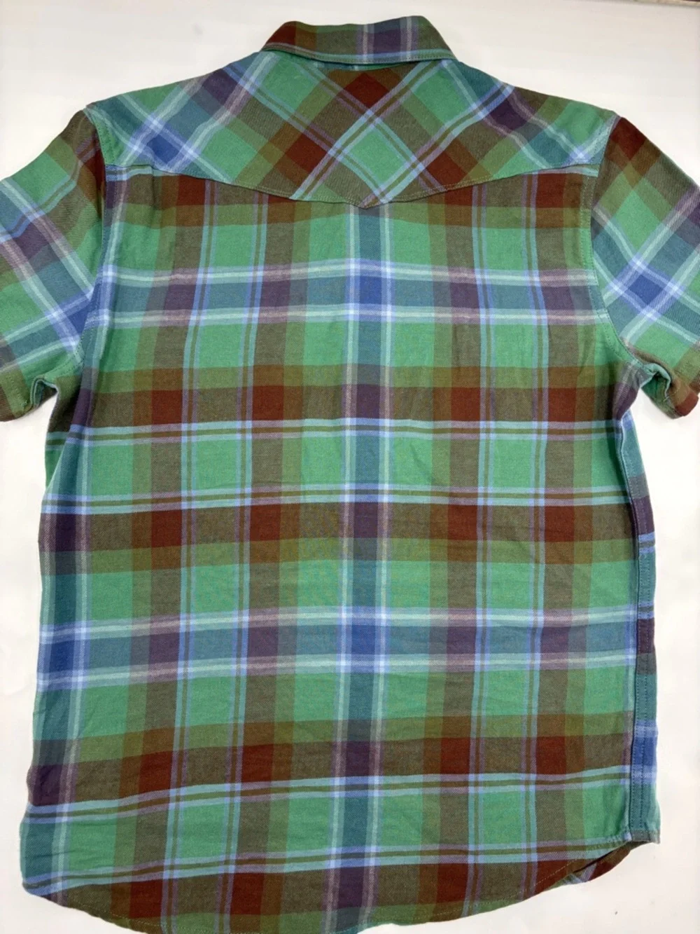 Lucky Brand Plaid Pearl Snap Western Shirt